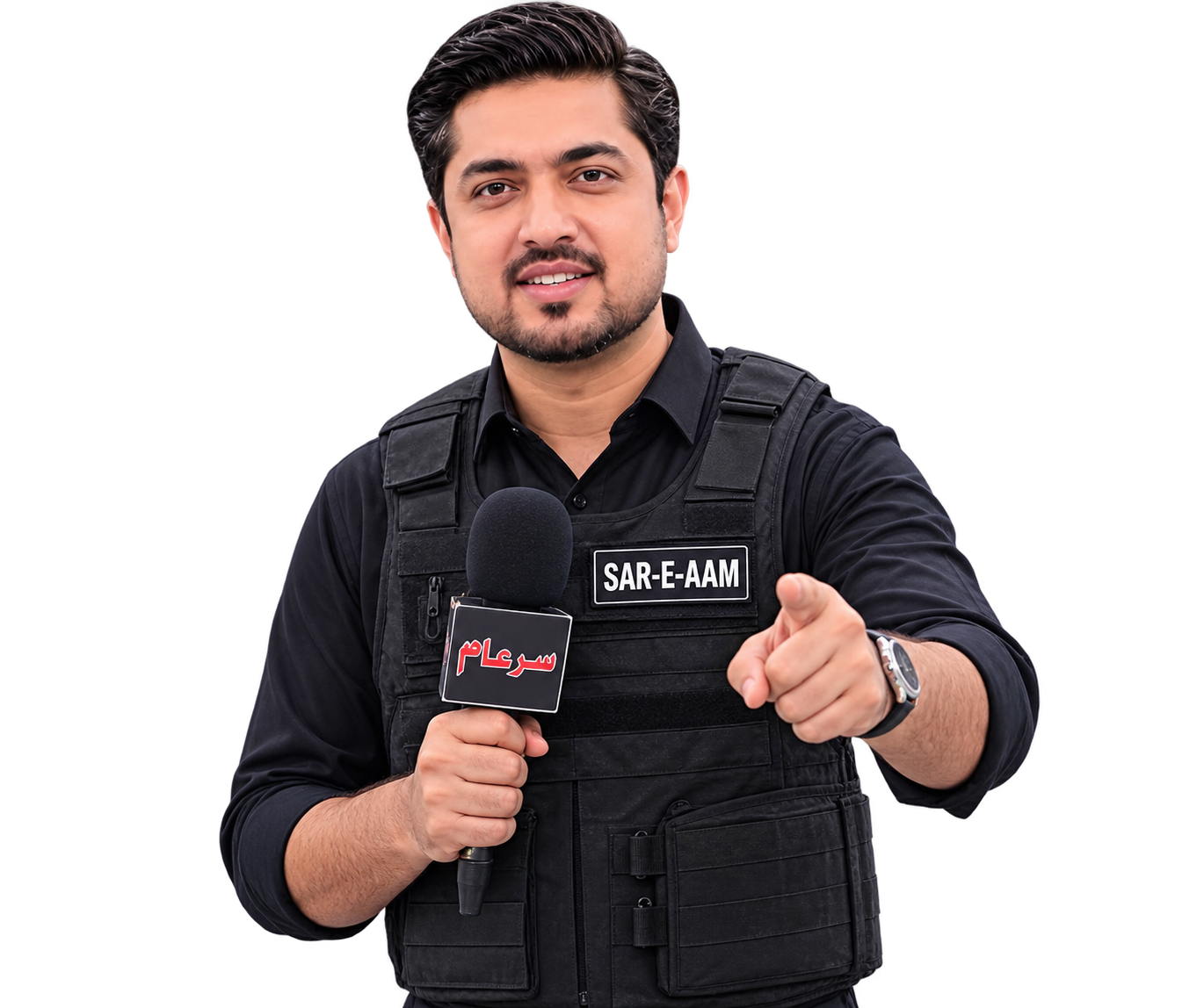 Iqrar ul Hassan, host of Sar-e-Aam, Pakistan's leading investigative journalism show on ARY News